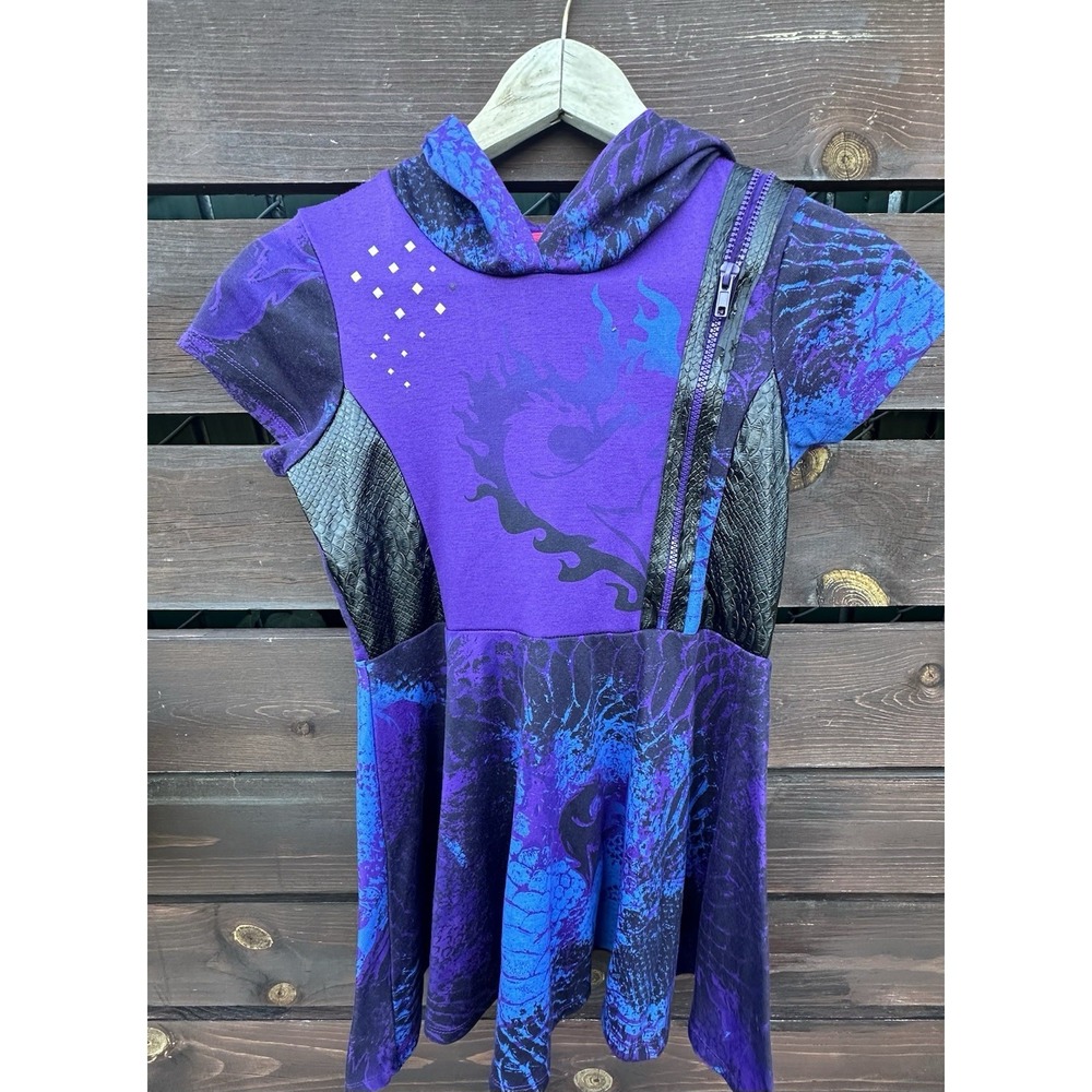 Disney Descendants3 Girl's Purple Hooded Dress *Size L(10-12)